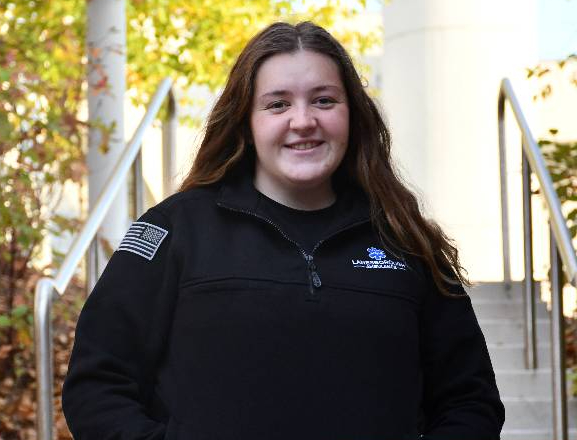 EMT training student Paxton Strout