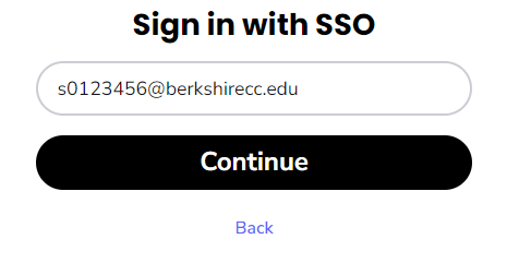 image showing the email username field and a placeholder studnet id number