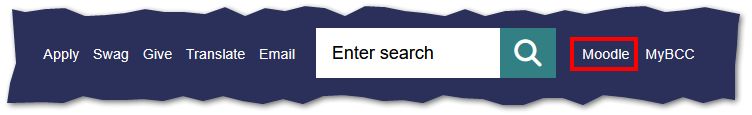 image showing Moodle on BCC's navigation bar